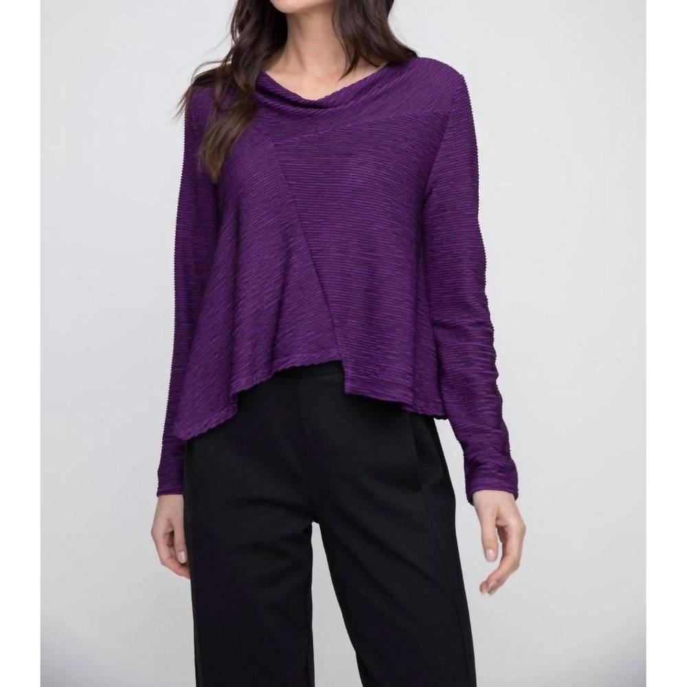 NEW LIV BY HABITAT arty stripe draped neck topper in amethyst